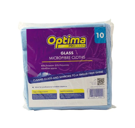 Microfibre Glass Cloths 40x40cm   (10)