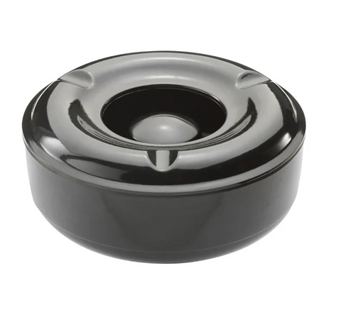 Windproof Melamine Ashtray Black