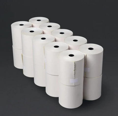 Olympia Non-Thermal 2ply White and Yellow Till Roll 76 x 70mm (Pack of 20)