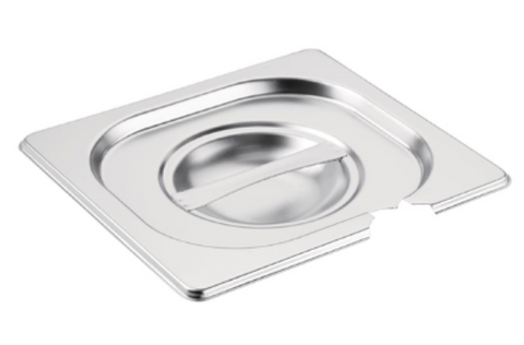 Vogue Stainless Steel 1/6 Gastronorm Notched Lid