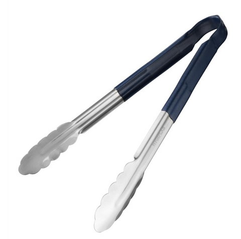 Hygiplas Colour Coded Blue Serving Tongs 11"