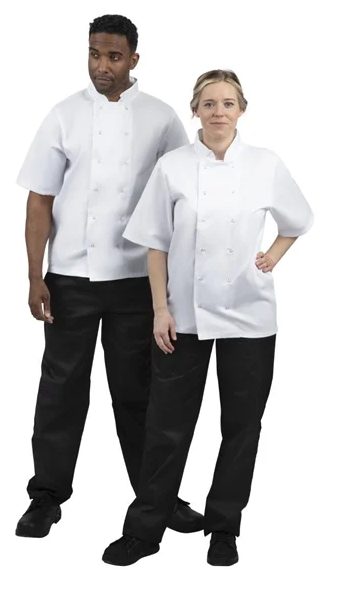 Whites Boston Unisex Short Sleeve Chefs Jacket White M
