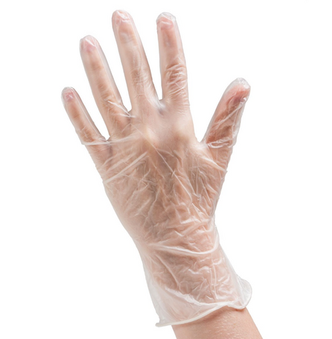 Vinyl Clear Powdered Gloves 10x100