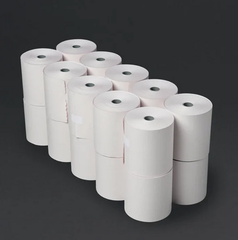 Non-Thermal 2ply White and Pink Till Roll 76 x 71mm (20)