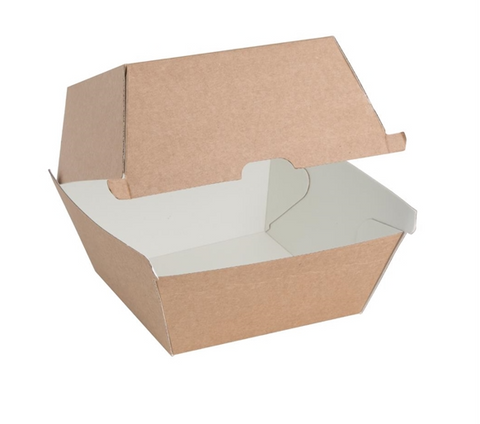 Kraft Compostable Burger Boxes - Various Sizes