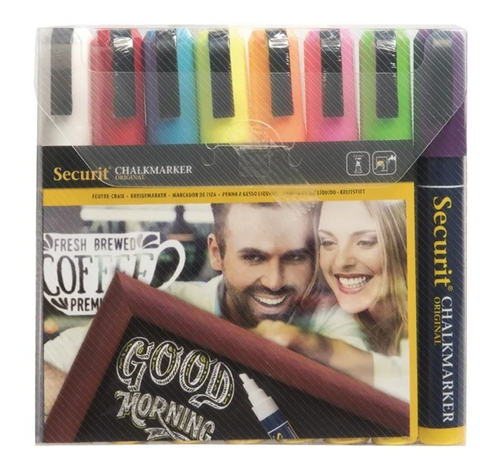 Securit Chalkmaster 6mm Liquid Chalk Pens Assorted Colours