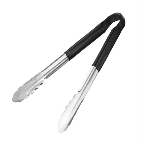 Colour Coded Serving Tongs Black Handle