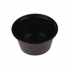 2oz Portion Pot Black Plastic