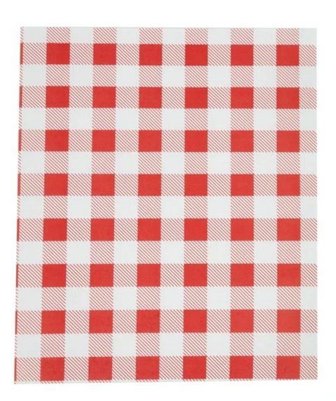 Greaseproof Paper Sheets Red Gingham 310 x 380mm (Pack of 200)