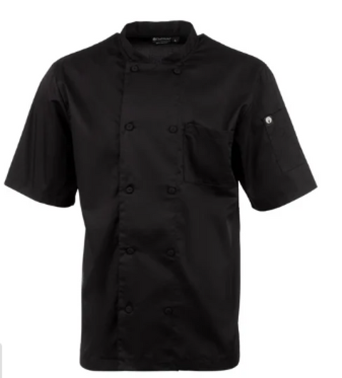 Chef Works Montreal Basic Black Cool Vent Chef Jacket - Large