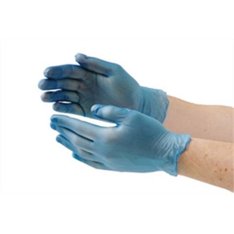 Vinyl Blue Powder Free Gloves 10x100