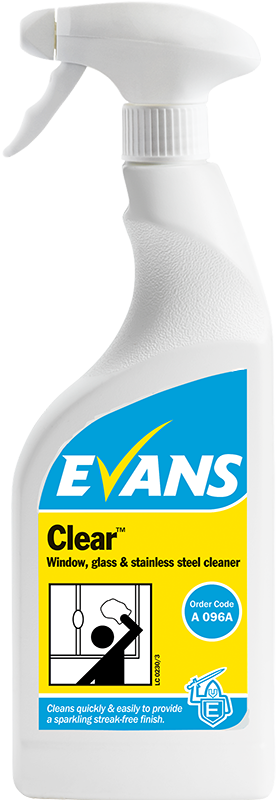Evans Clear Glass Cleaner 6x750ml